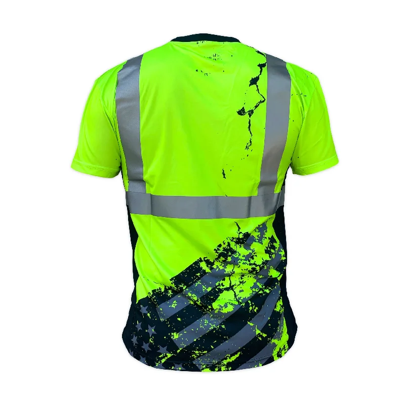 SafetyShirtz SS360º American Grit Class 2 Type-R Reflective Safety T-Shirt