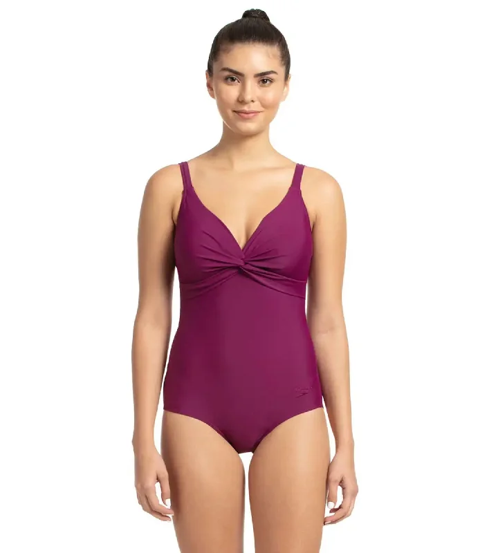 Women's Endurance 10 Brigitte One Piece Swimwear - Deep Plum