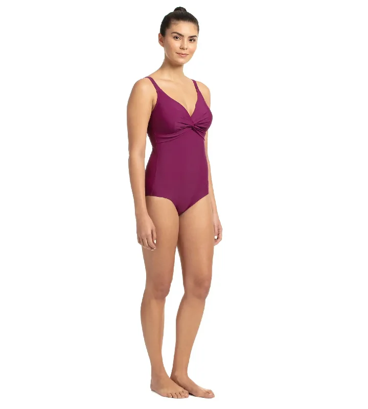 Women's Endurance 10 Brigitte One Piece Swimwear - Deep Plum