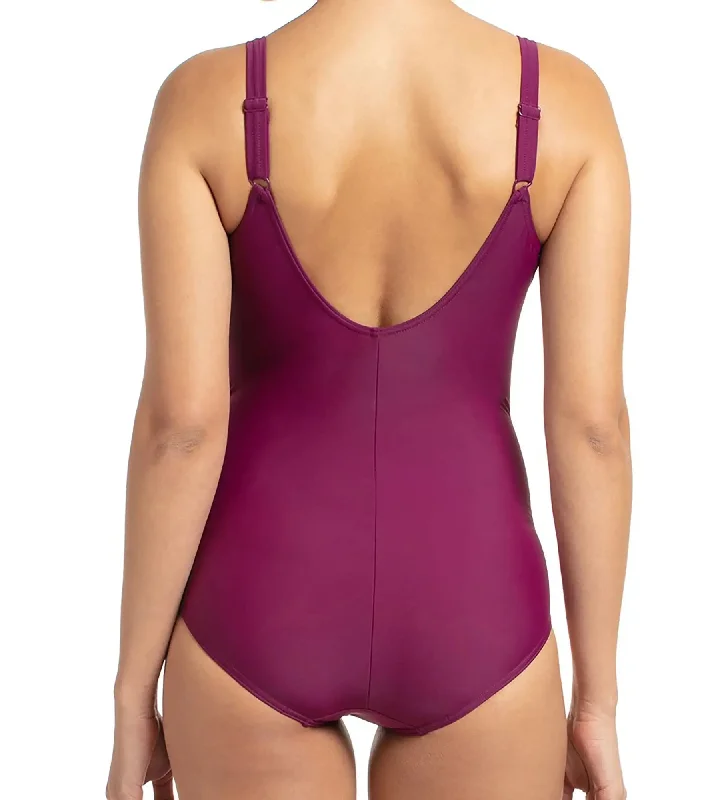 Women's Endurance 10 Brigitte One Piece Swimwear - Deep Plum