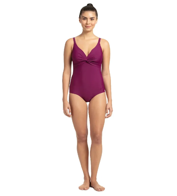 Women's Endurance 10 Brigitte One Piece Swimwear - Deep Plum