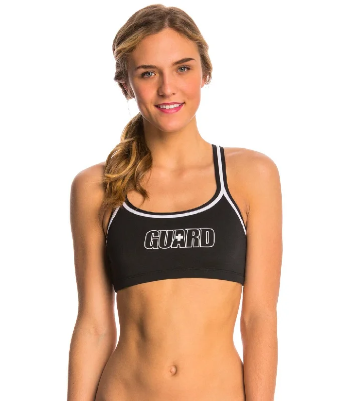 Dolfin Lifeguard Bikini Swimsuit Top Guard Black