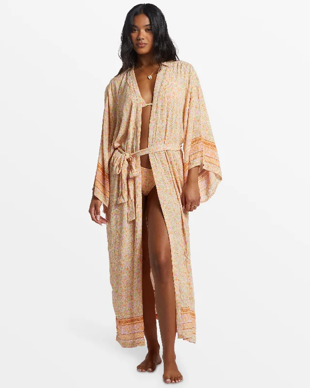 Head Over Heels Beach Kimono - Pink Dream