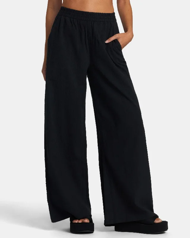 New Yume Wide Leg Pants - Rvca Black