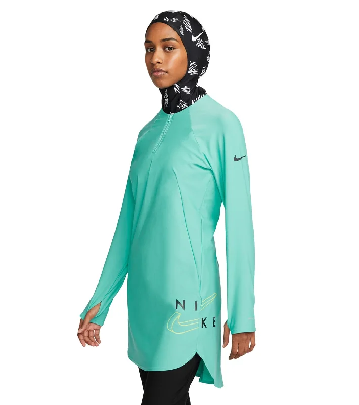 Nike Women's Victory Logo Full Coverage Swim Tunic Washed Teal