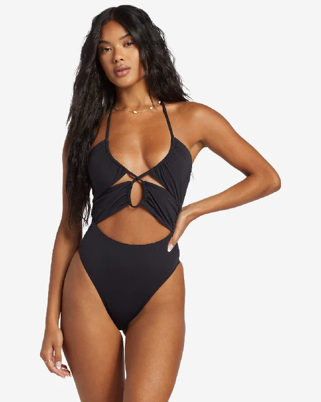 Sol Searcher One-Piece Swimsuit - Black Pebble