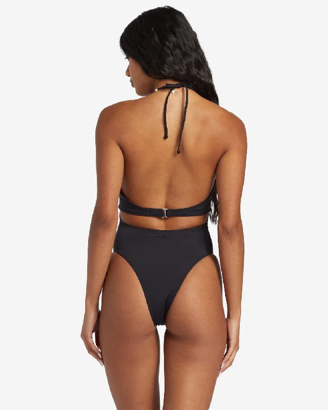 Sol Searcher One-Piece Swimsuit - Black Pebble