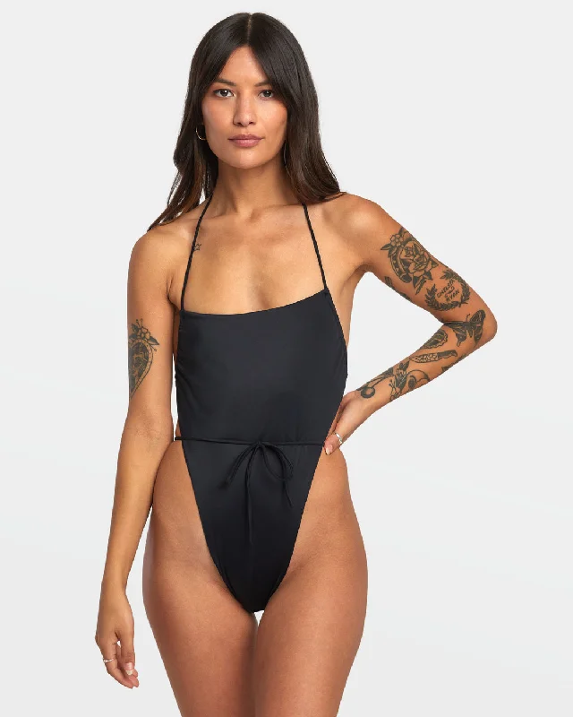 Solid Swenddal One-Piece Swimsuit - Black