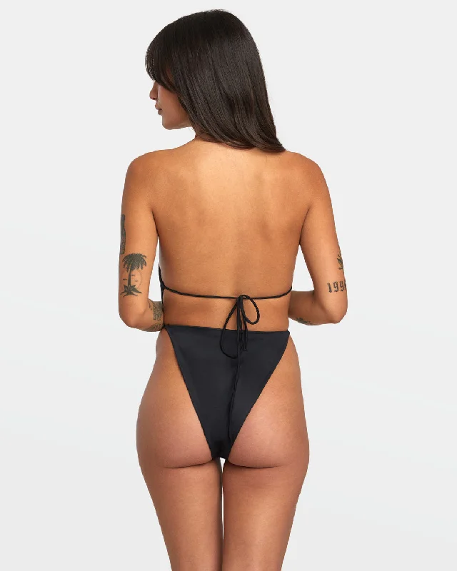 Solid Swenddal One-Piece Swimsuit - Black