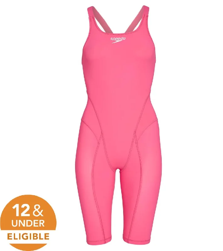 Speedo Women's Vanquisher Kneeskin Tech Suit Swimsuit Blazing Pink