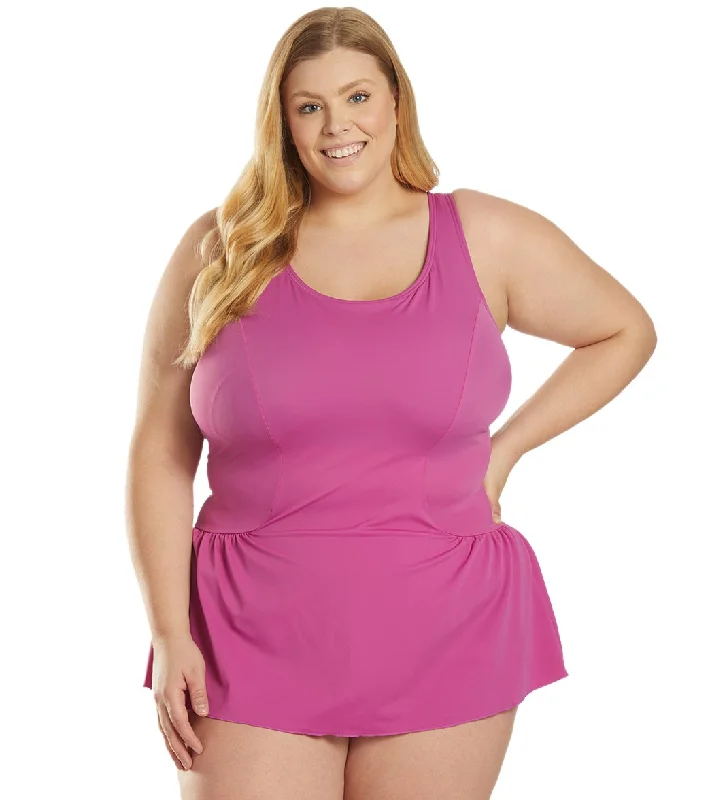 Sporti Plus Size Swim Dress Purple Orchid