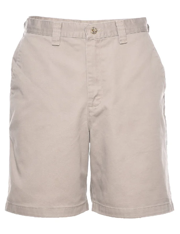 Beige Plain Shorts - W32 L7