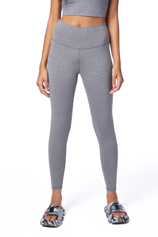 Champion Womens Sport Soft Touch Leggings w/ Pocket - Heather Grey - NEW