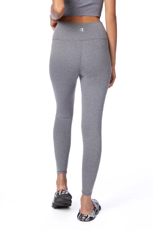 Champion Womens Sport Soft Touch Leggings w/ Pocket - Heather Grey - NEW