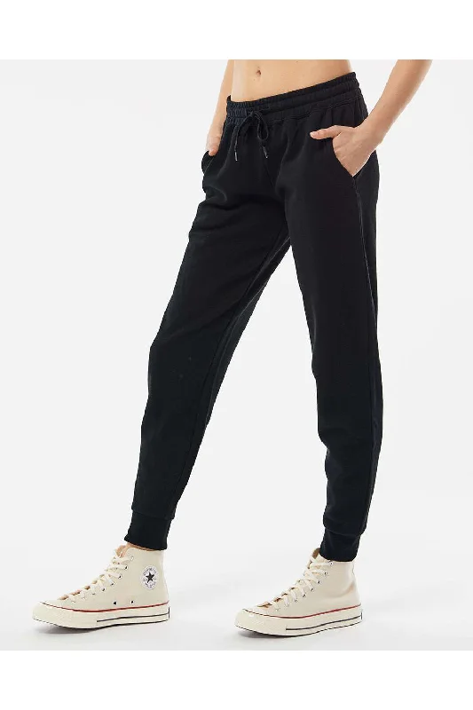 Independent Trading Co. Womens California Wave Wash Sweatpants w/ Pockets - Black - NEW