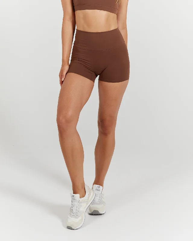 LUXE MINI SHORTS - COCOA