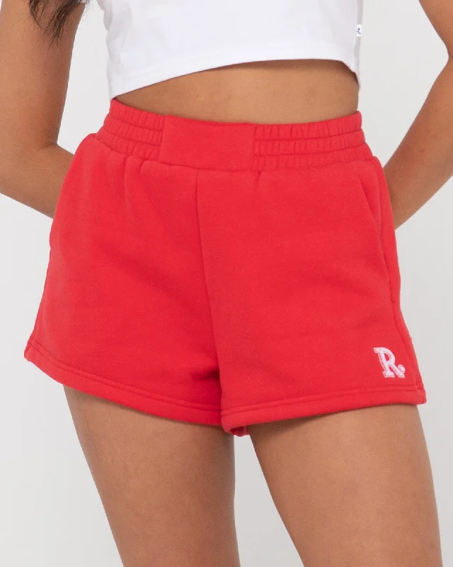 Rusty Line Elastic Fleece Shorts