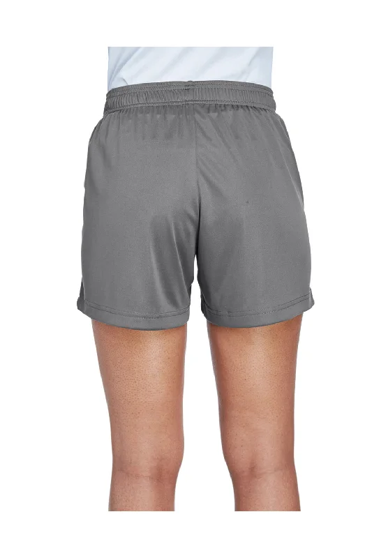 Team 365 Womens Zone Performance Moisture Wicking Shorts w/ Pockets - Graphite Grey