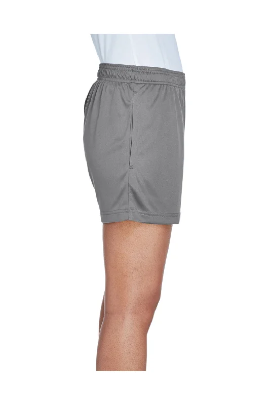 Team 365 Womens Zone Performance Moisture Wicking Shorts w/ Pockets - Graphite Grey