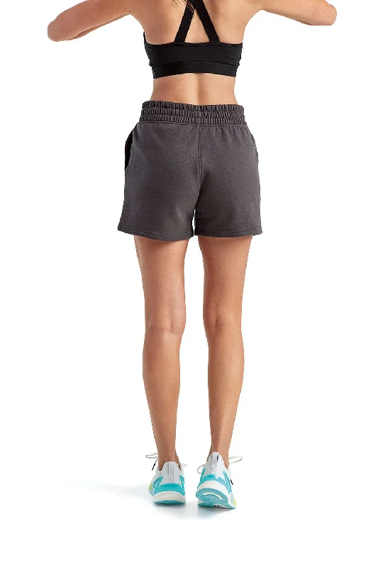 TriDri Womens Maria Jogger Shorts w/ Pockets - Charcoal Grey