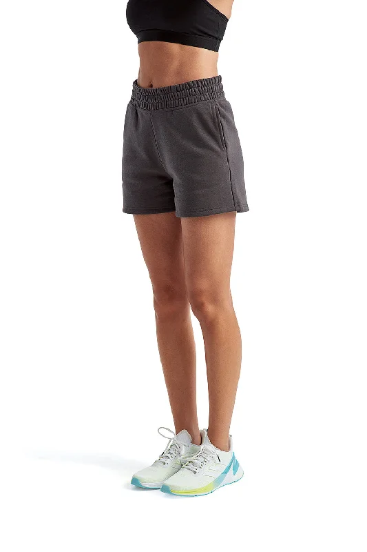 TriDri Womens Maria Jogger Shorts w/ Pockets - Charcoal Grey