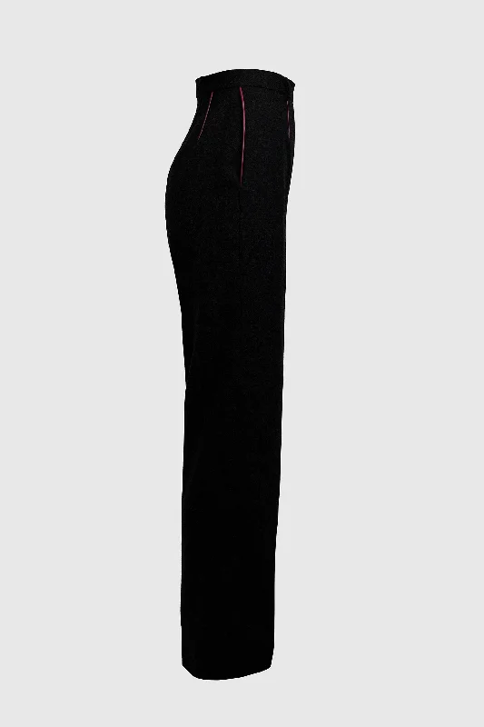 Black Wool Trousers