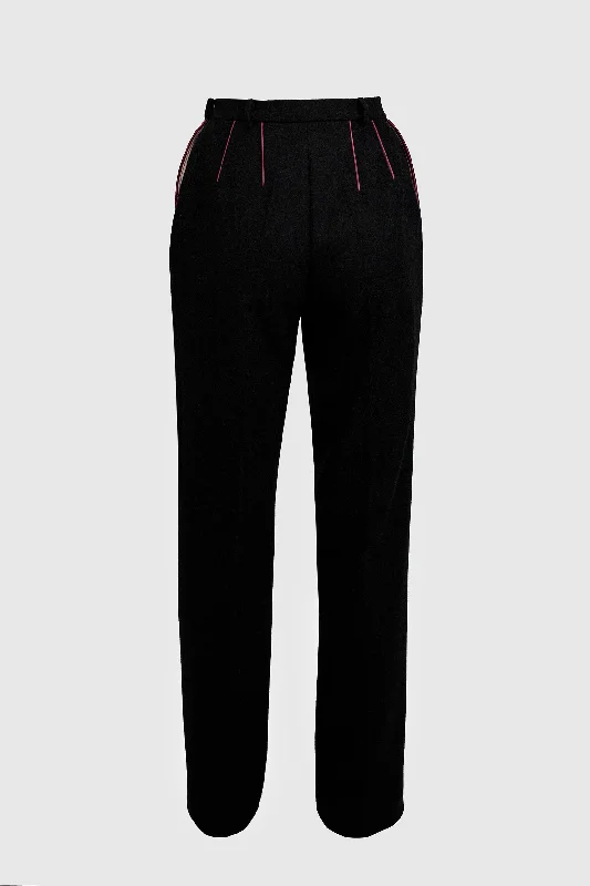 Black Wool Trousers