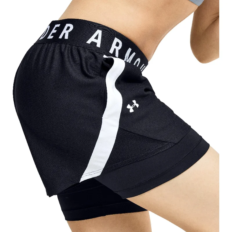 Under Armour Play Up 2 In 1 Womens Running Shorts - Black