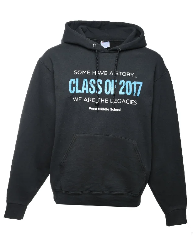 Jerzees Class Of 2017 Printed Hoodie - L