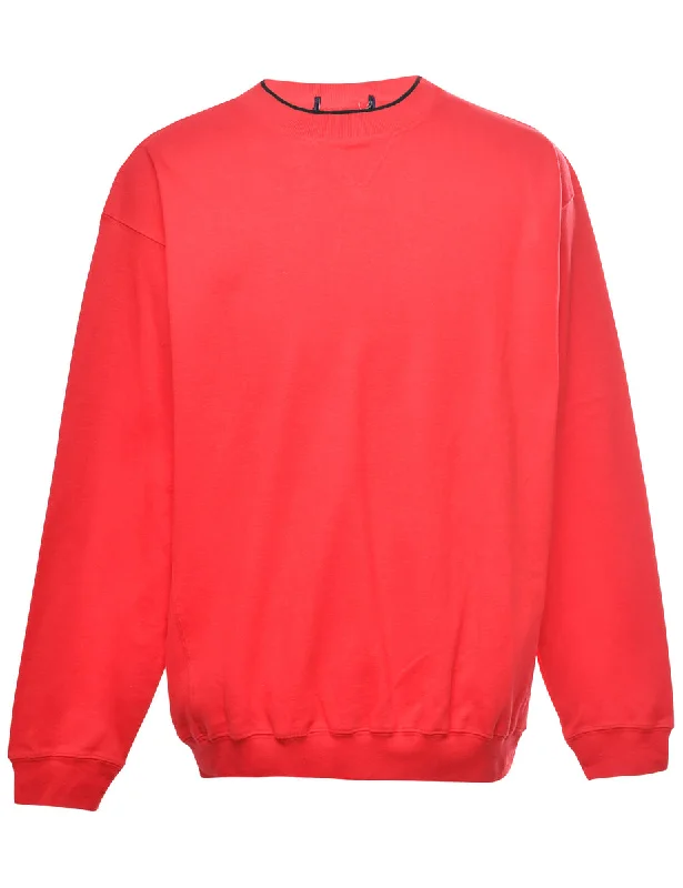 Red Plain Sweatshirt - L