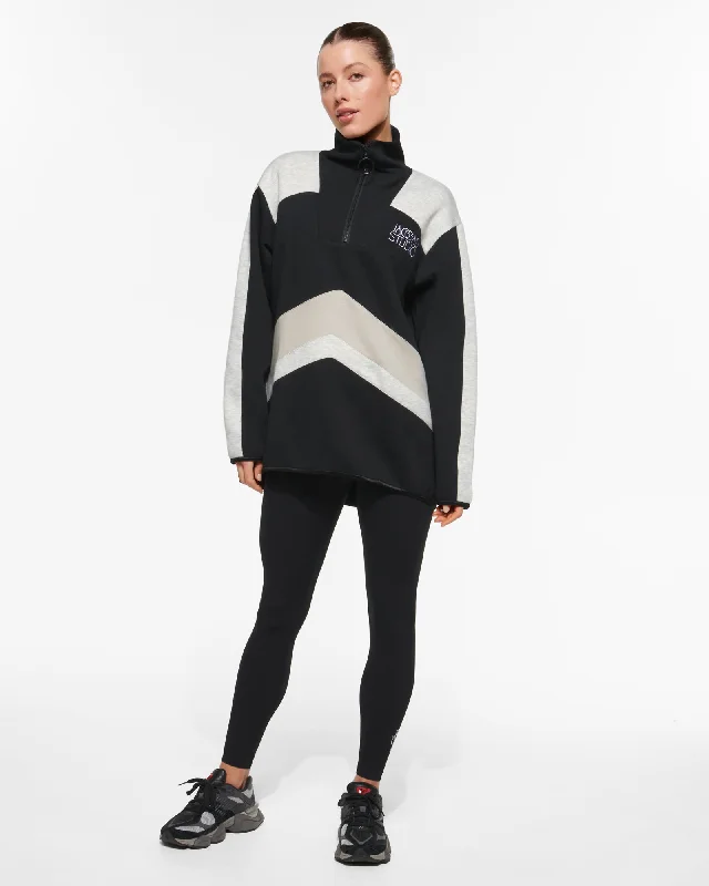 ASTOR LONGLINE HALF-ZIP SWEATER