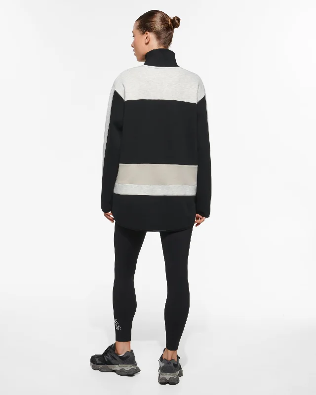 ASTOR LONGLINE HALF-ZIP SWEATER