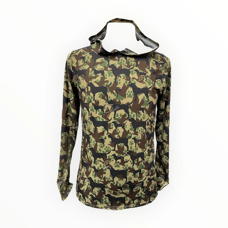 Duck Dog Original Camo - Long Sleeve Hoodie Unisex Performance T Shirt,  Sunproof SPF 50+