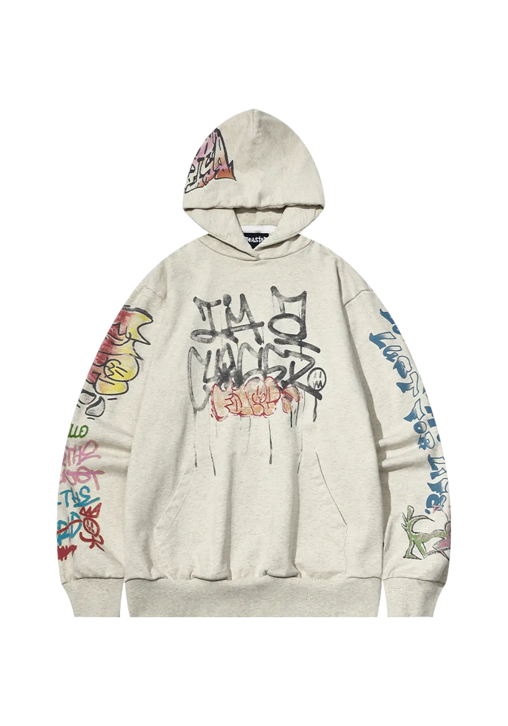 Grimace Graffiti Hand Drawn Hoodie