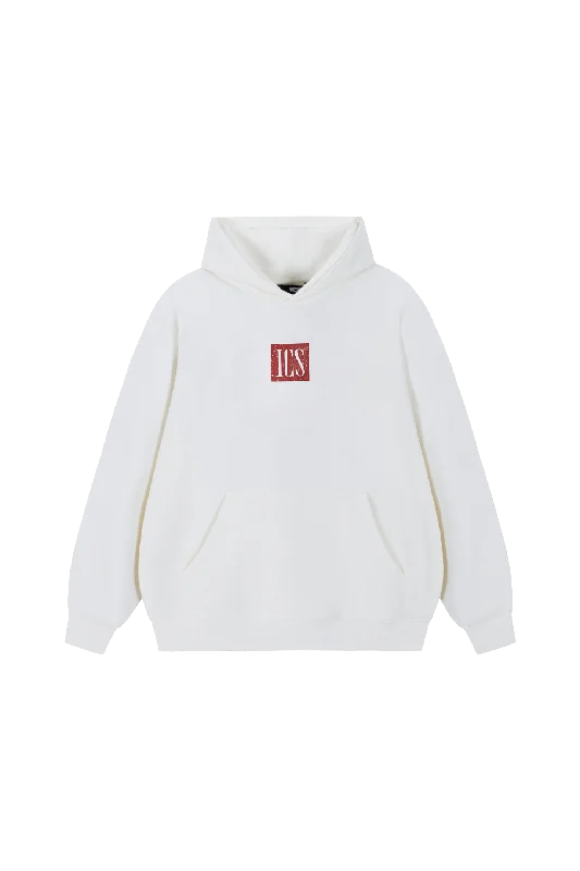 ICS Simple Contrast Color Letter Logo Hoodie