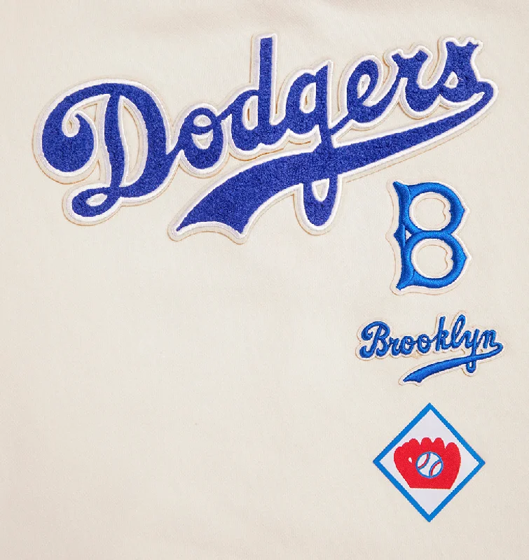 MLB BROOKLYN DODGERS RETRO CLASSIC WOMEN'S CREWNECK (EGGSHELL/ ROYAL BLUE)