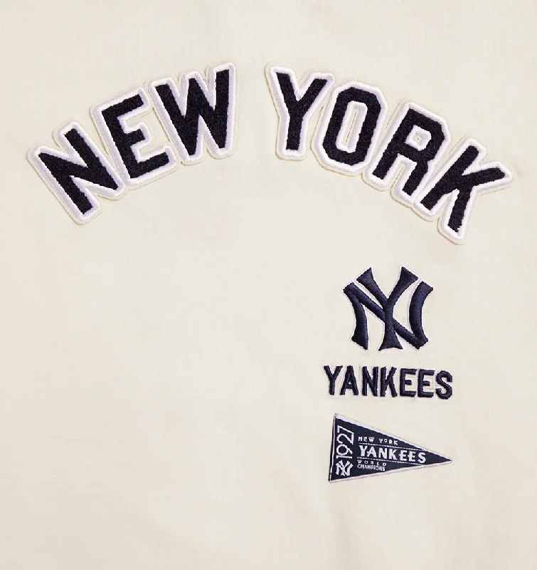 MLB NEW YORK YANKEES RETRO CLASSIC WOMEN'S CREWNECK (EGGSHELL/ MIDNIGHT NAVY)