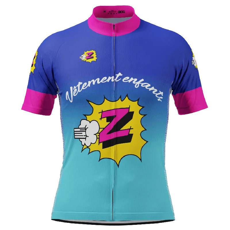 Men's Vetements Enfants Team Z Retro Short Sleeve Cycling Jersey