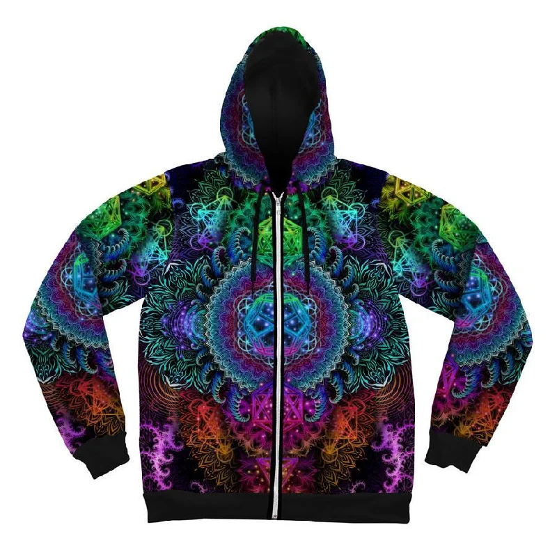 Platonic Mandala V2 Zip Hoodie