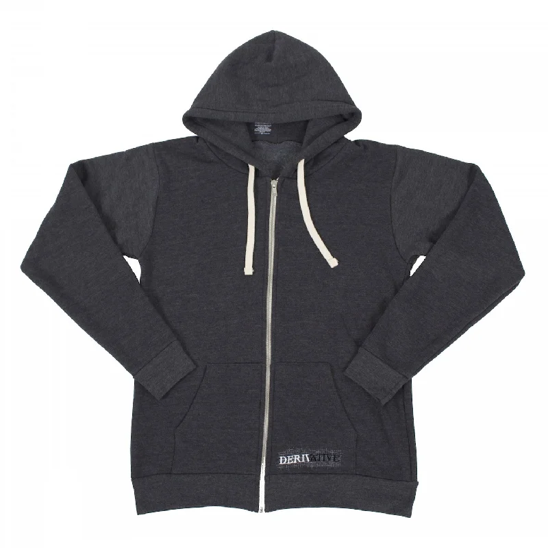 Organic Cotton & Recycled Polyester Zip Up Hoodie - Heather Grey