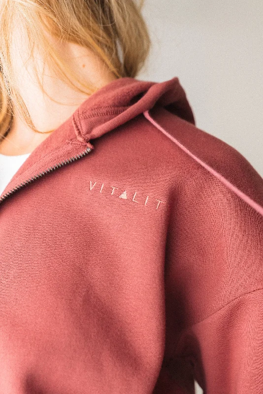 Vitality Uni Cozy Zip - Rosewood