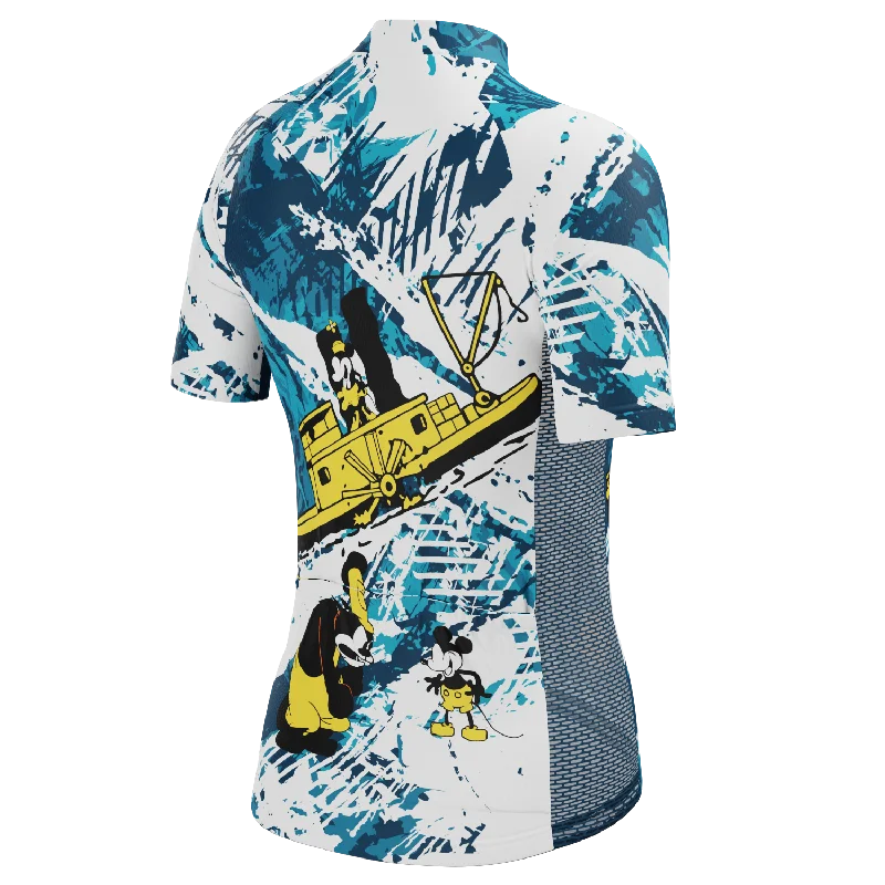 Women's Steamboat Willie in The Sea Short Sleeve Cycling Jersey